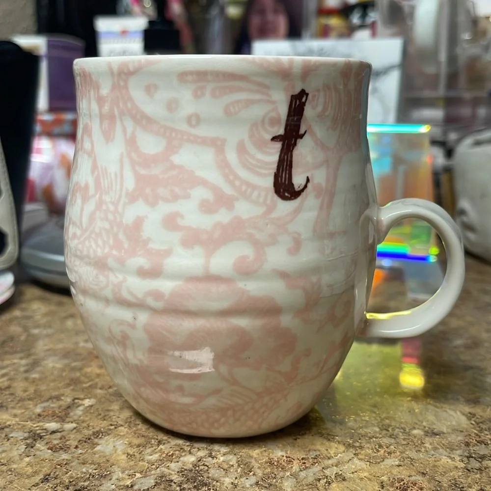 Anthropologie Homegrown Monogram Mug